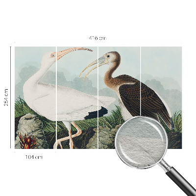 Non-woven photo wallpaper with a couple of birds