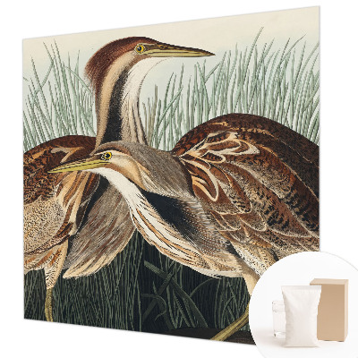Wallpaper mural with a realistic bird motif