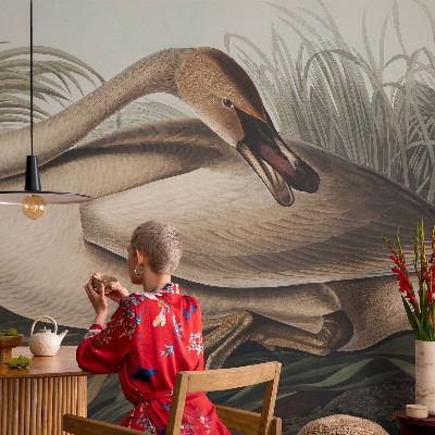 Photo wallpaper with a natural bird motif