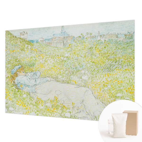 Wallpaper mural for living room with a spring relaxation scene