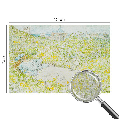 Wallpaper mural for living room with a spring relaxation scene