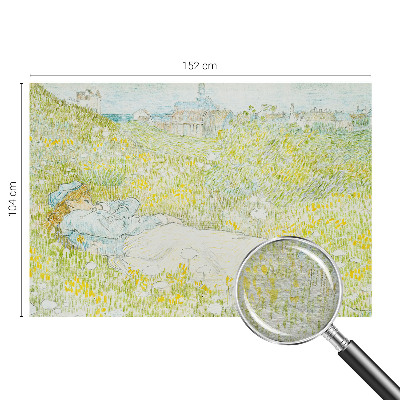Wallpaper mural for living room with a spring relaxation scene