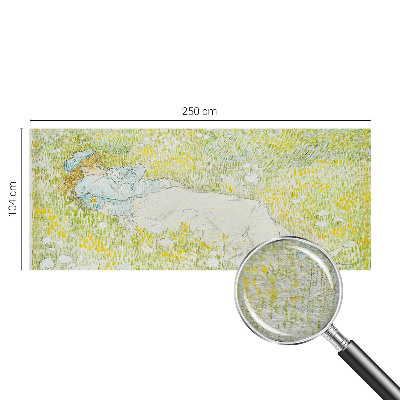 Wallpaper mural for living room with a spring relaxation scene