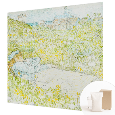 Wallpaper mural for living room with a spring relaxation scene