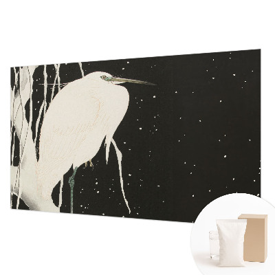 Wallpaper mural for living room with a winter bird design