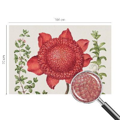 Large wall mural featuring a floral design