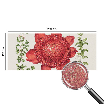 Large wall mural featuring a floral design