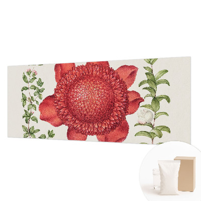 Large wall mural featuring a floral design