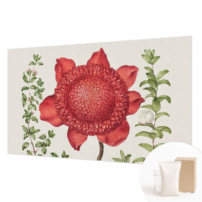 Large wall mural featuring a floral design