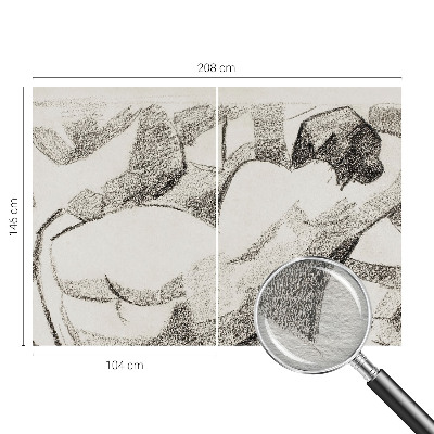 Large wall mural A lying figure