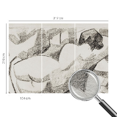 Large wall mural A lying figure