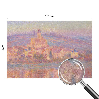Large wallpaper mural featuring a charming town scene
