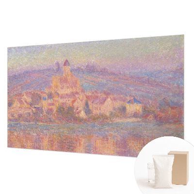 Large wallpaper mural featuring a charming town scene