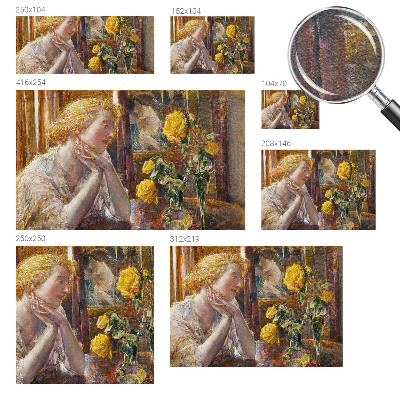 Large wall mural wallpaper featuring a woman surrounded by roses