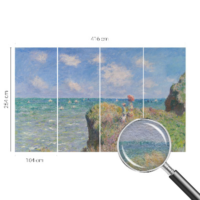 Custom size wall mural featuring a peaceful landscape