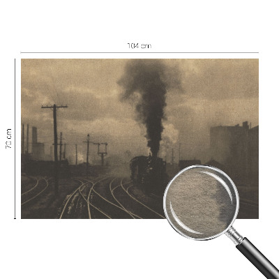 Modern wall mural for bedroom with an industrial landscape motif