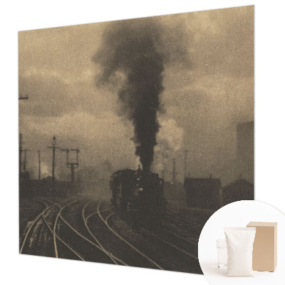 Modern wall mural for bedroom with an industrial landscape motif