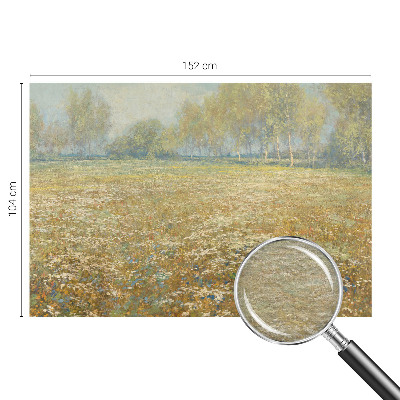 Modern wall mural with a blooming field design