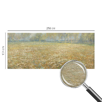 Modern wall mural with a blooming field design