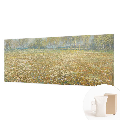 Modern wall mural with a blooming field design