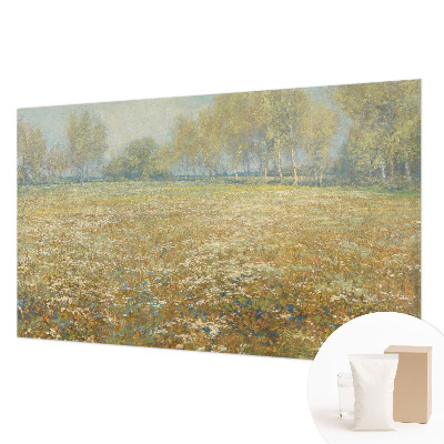 Modern wall mural with a blooming field design