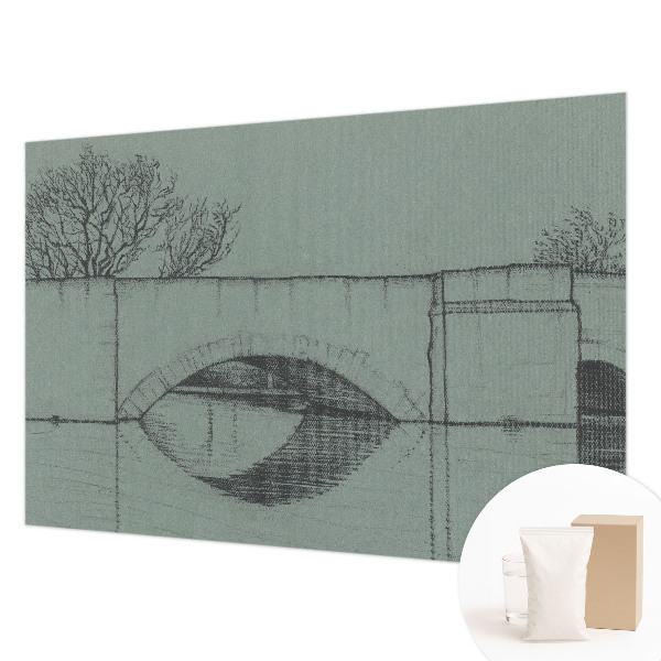 High quality wall mural wallpaper featuring an arch bridge design