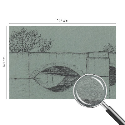 High quality wall mural wallpaper featuring an arch bridge design