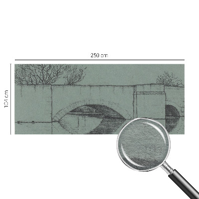 High quality wall mural wallpaper featuring an arch bridge design