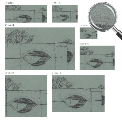 High quality wall mural wallpaper featuring an arch bridge design