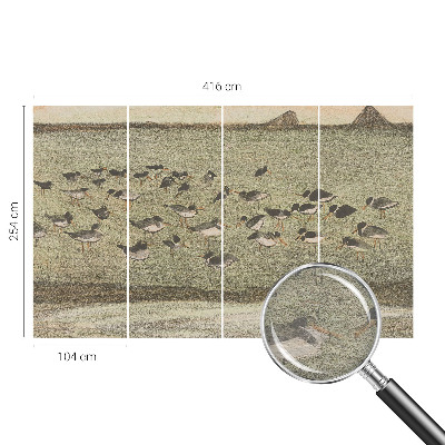 High quality photo wallpaper with a peaceful bird motif