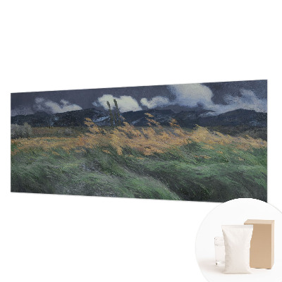 Premium wall mural for bedroom with a blown grass design