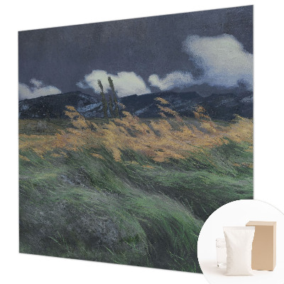 Premium wall mural for bedroom with a blown grass design