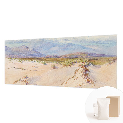 Decorative wall mural for living room with a desert landscape design