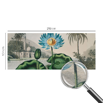 Non-woven wall mural featuring an exotic landscape
