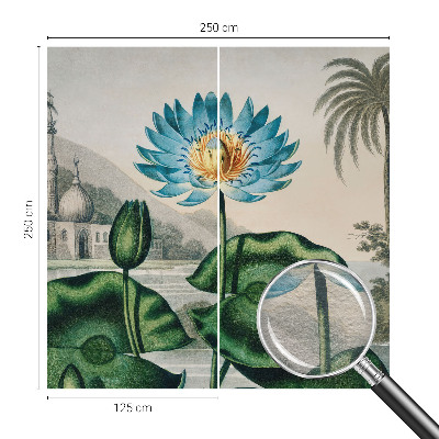 Non-woven wall mural featuring an exotic landscape