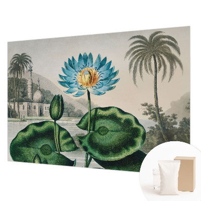 Non-woven wall mural featuring an exotic landscape