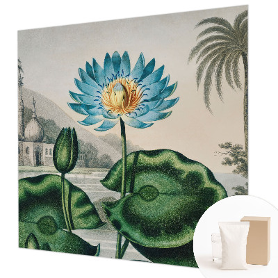 Non-woven wall mural featuring an exotic landscape