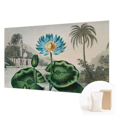 Non-woven wall mural featuring an exotic landscape