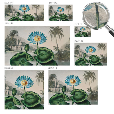 Non-woven wall mural featuring an exotic landscape