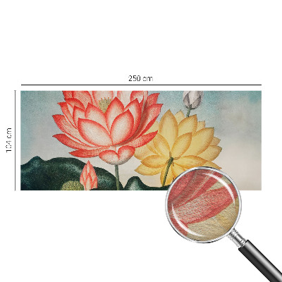 Non-woven photo wallpaper with a lotus flowers design