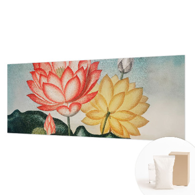 Non-woven photo wallpaper with a lotus flowers design