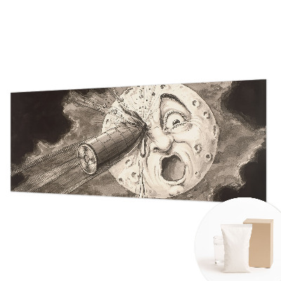 Wall mural featuring a cosmic collision design