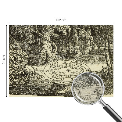 Wallpaper mural with a magic circle design