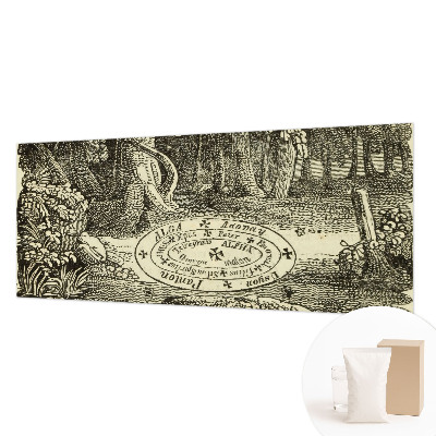Wallpaper mural with a magic circle design