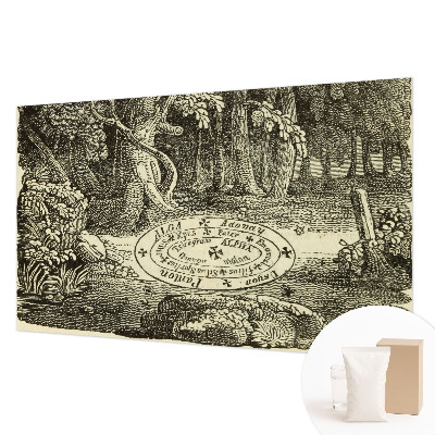 Wallpaper mural with a magic circle design