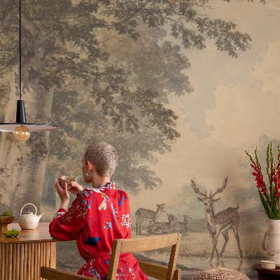Photo wall mural with a peaceful forest scene