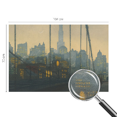 Large wallpaper mural featuring an evening panorama