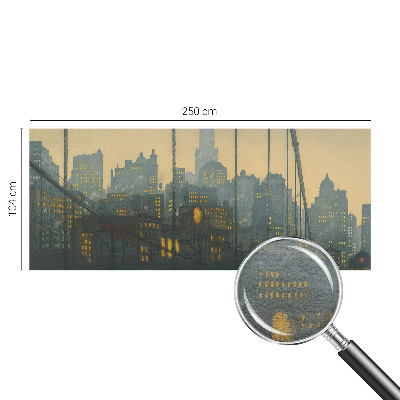 Large wallpaper mural featuring an evening panorama