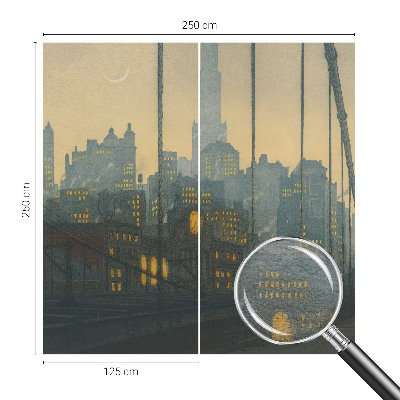 Large wallpaper mural featuring an evening panorama