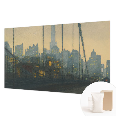 Large wallpaper mural featuring an evening panorama